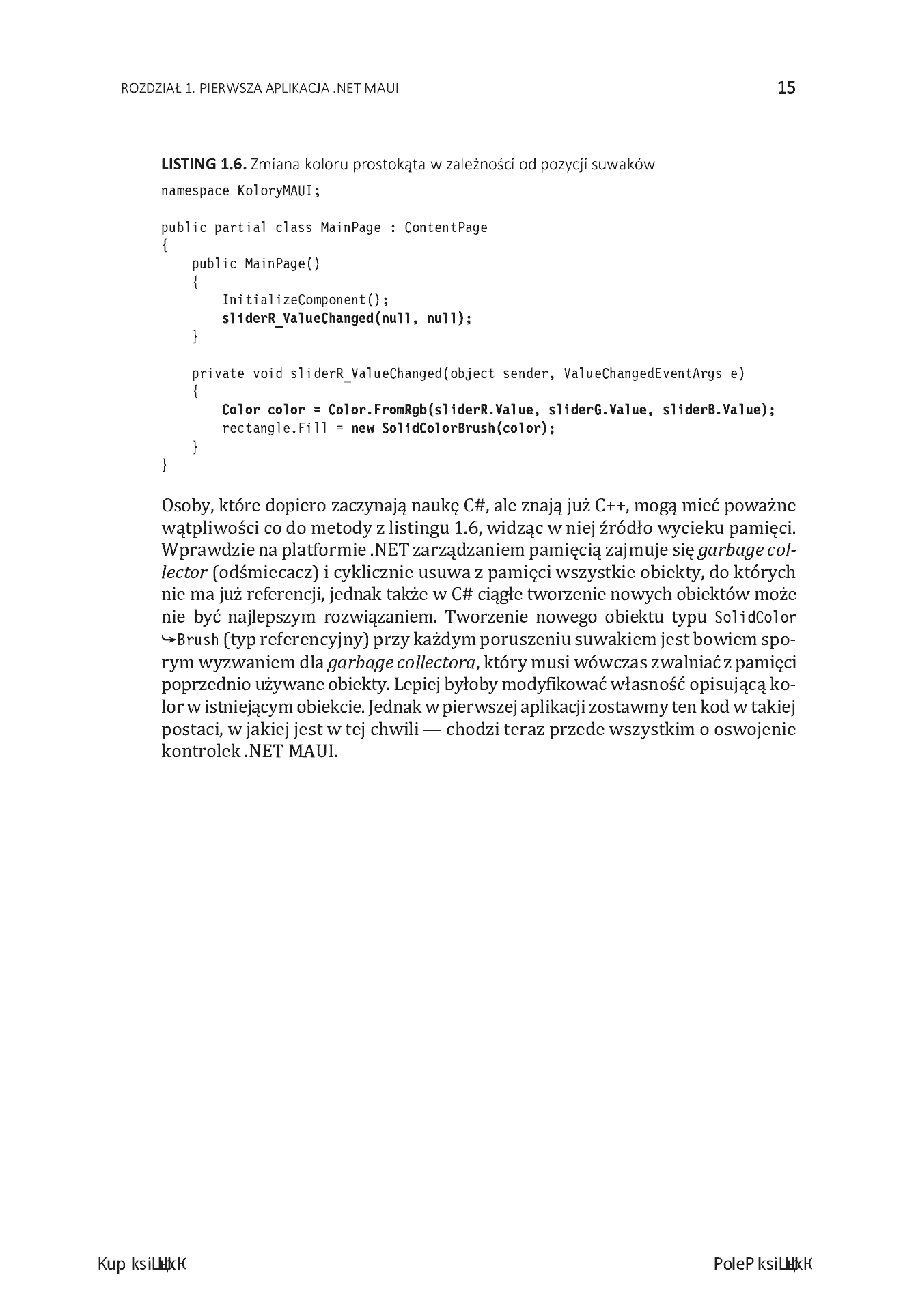 Fragment „Visual Studio 2022. Wprowadzenie do .NET MAUI” — strona 15 z 18