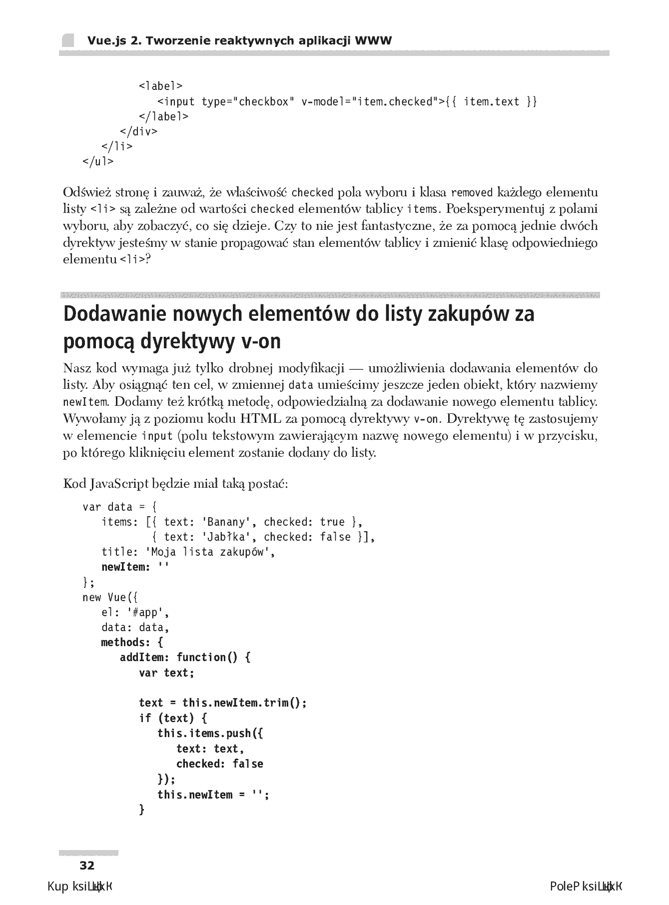 Fragment „Vue.js 2. Tworzenie reaktywnych aplikacji WWW” — strona 22 z 30