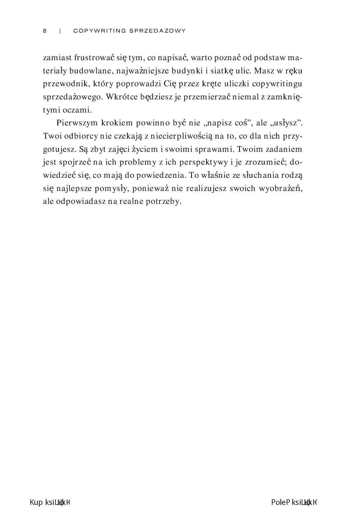 Fragment „Copywriting sprzedażowy. Język korzyści w praktyce” — strona 6 z 18