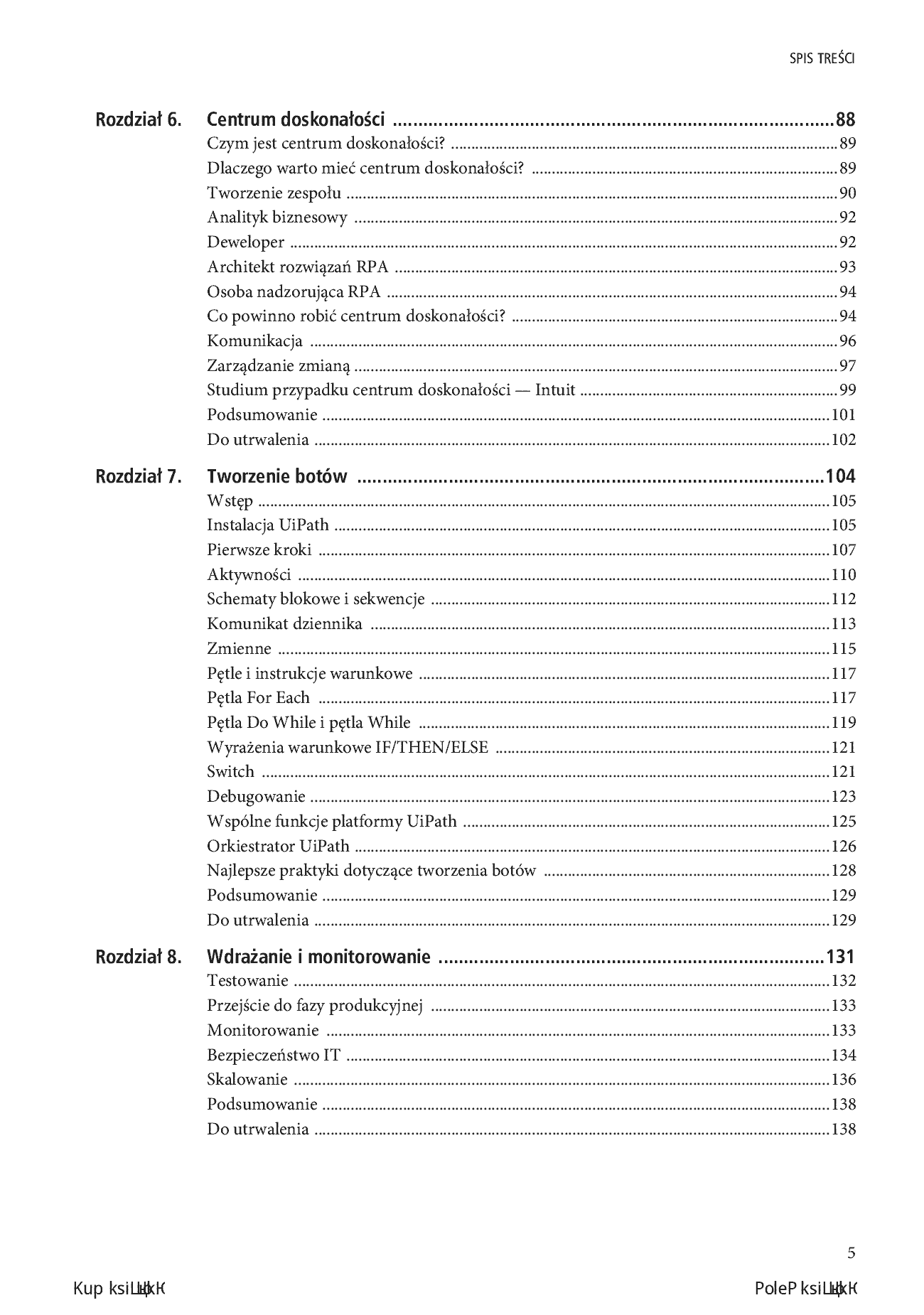 Fragment „Zrobotyzowana automatyzacja procesów. Tworzenie i wdrażanie systemów RPA” — strona 5 z 26