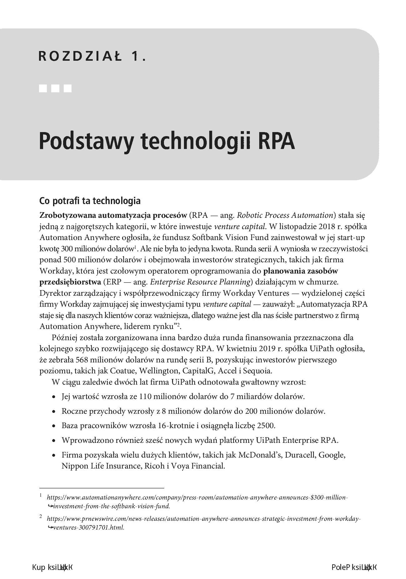 Fragment „Zrobotyzowana automatyzacja procesów. Tworzenie i wdrażanie systemów RPA” — strona 9 z 26