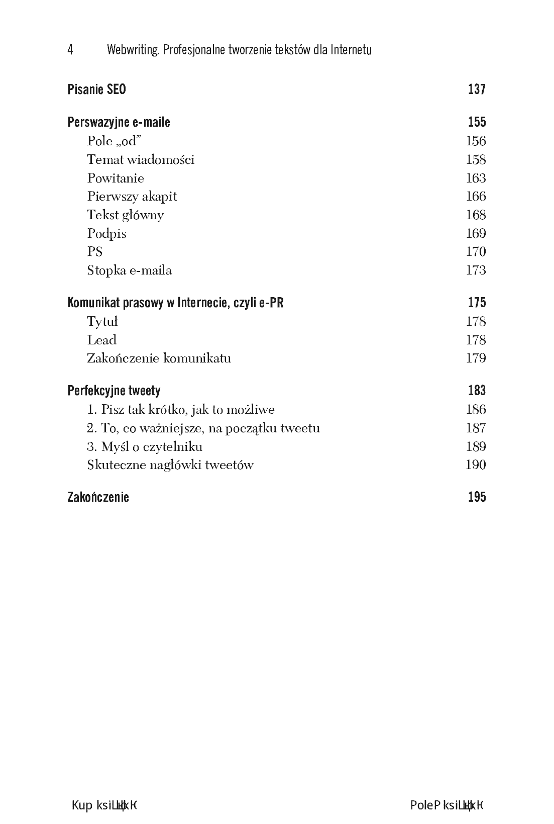 Fragment „Webwriting. Profesjonalne tworzenie tekstów dla Internetu. Wydanie II zaktualizowane i poszerzone” — strona 4 z 12