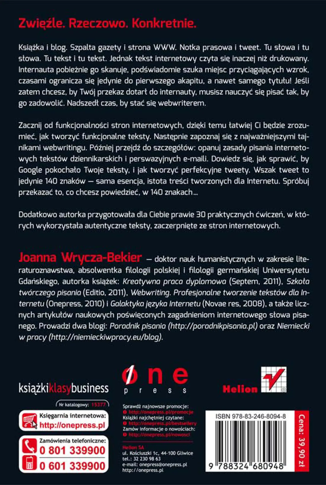 Fragment „Webwriting. Profesjonalne tworzenie tekstów dla Internetu. Wydanie II zaktualizowane i poszerzone” — strona 12 z 12