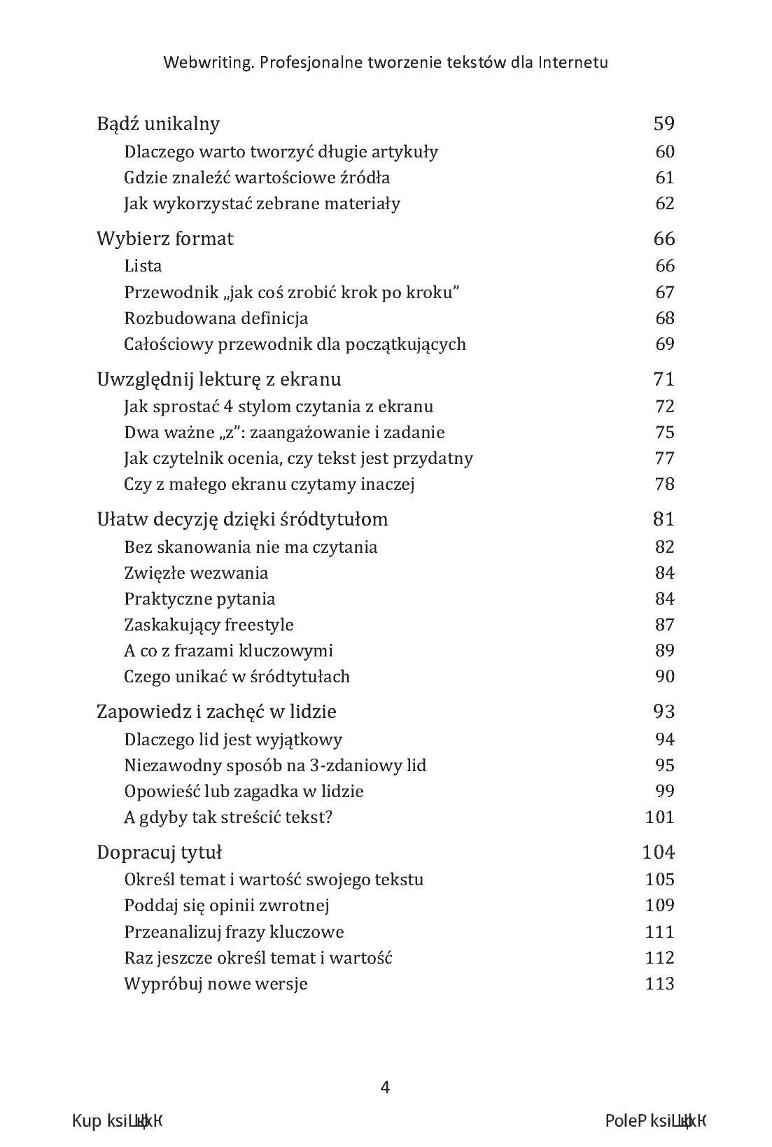 Fragment „Webwriting. Profesjonalne tworzenie tekstów dla Internetu. Wydanie 3” — strona 4 z 20