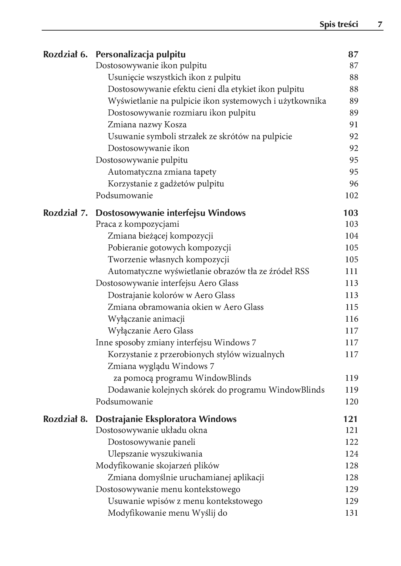 Fragment „Windows 7 PL. Optymalizacja i dostosowywanie systemu” — strona 4 z 30