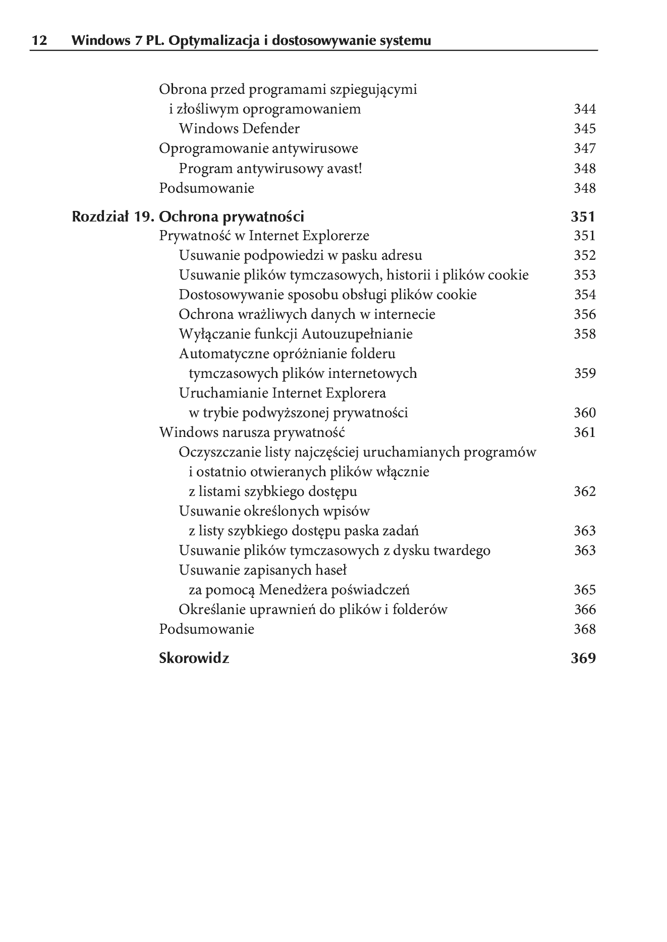 Fragment „Windows 7 PL. Optymalizacja i dostosowywanie systemu” — strona 9 z 30
