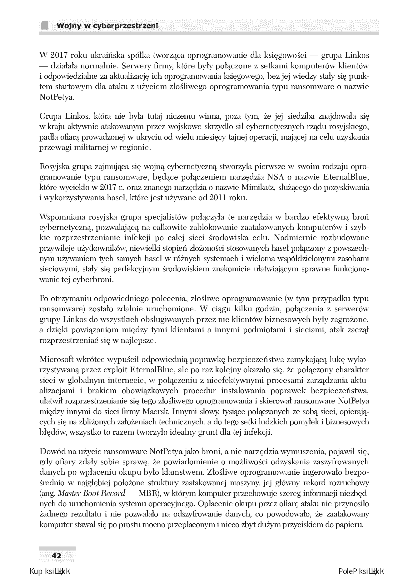 Fragment „Wojny w cyberprzestrzeni. Koncepcje, strategie i taktyki, dzięki którym przetrwasz i ocalisz swoją organizację” — strona 10 z 30