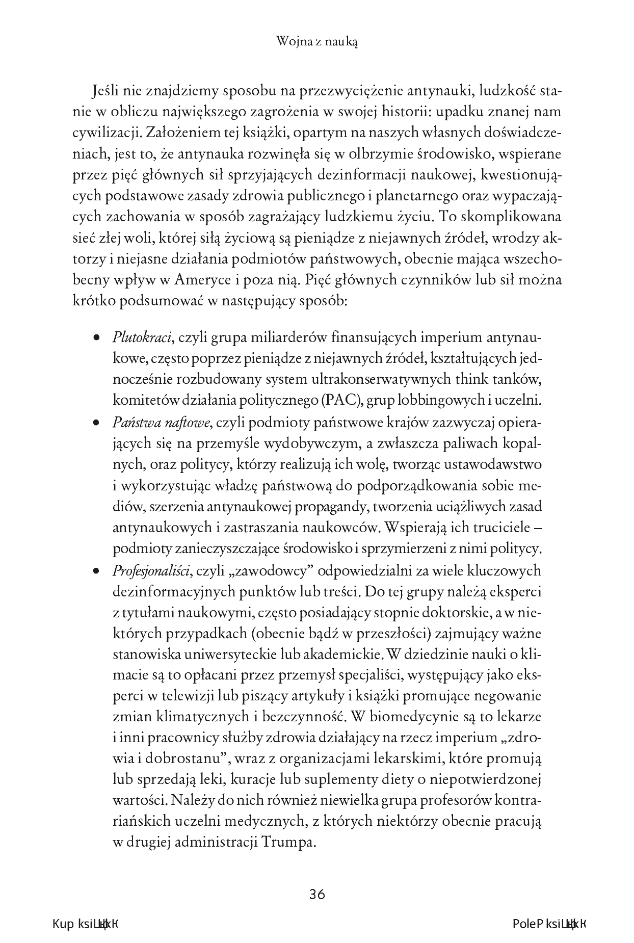 Fragment „Wojna z nauką. 5 potężnych sił, które niszczą prawdę i zagrażają światu” — strona 28 z 30