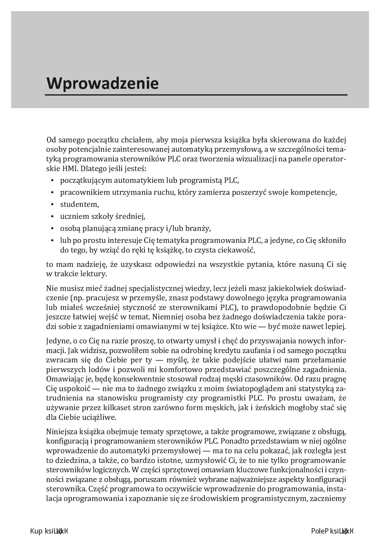 Fragment „Automatyka przemysłowa dla początkujących. Poznaj sterowniki PLC oraz panele HMI i naucz się je programować” — strona 7 z 26