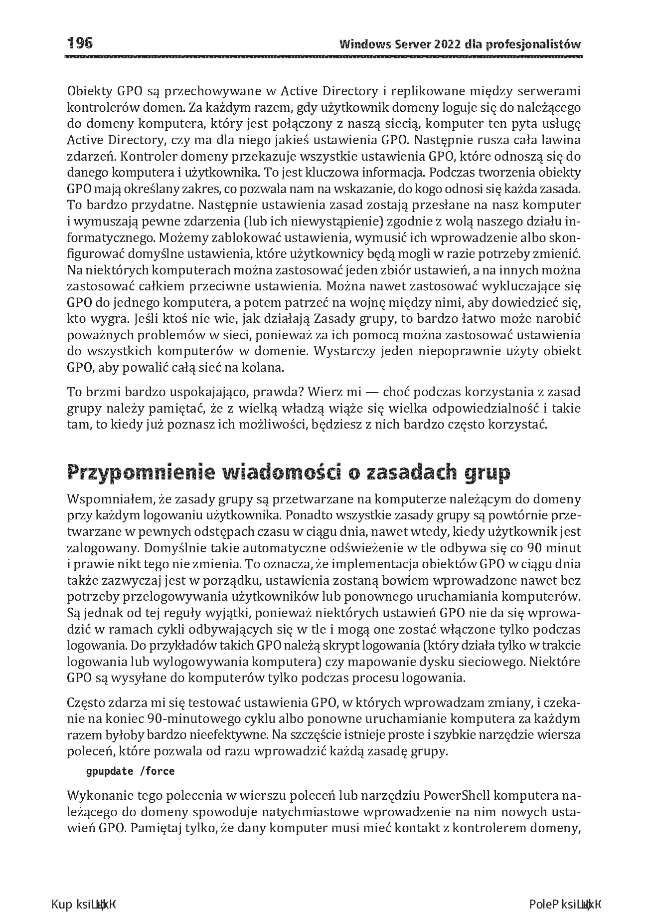 Fragment „Windows Server 2022 dla profesjonalistów. Profesjonalna administracja środowiskiem Windows Server. Wydanie IV” — strona 18 z 30