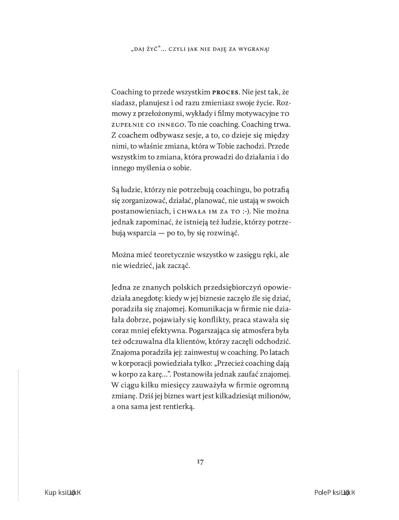 Fragment „Wszystko zaczyna się w głowie, a kończy, gdy nie działasz” — strona 18 z 24