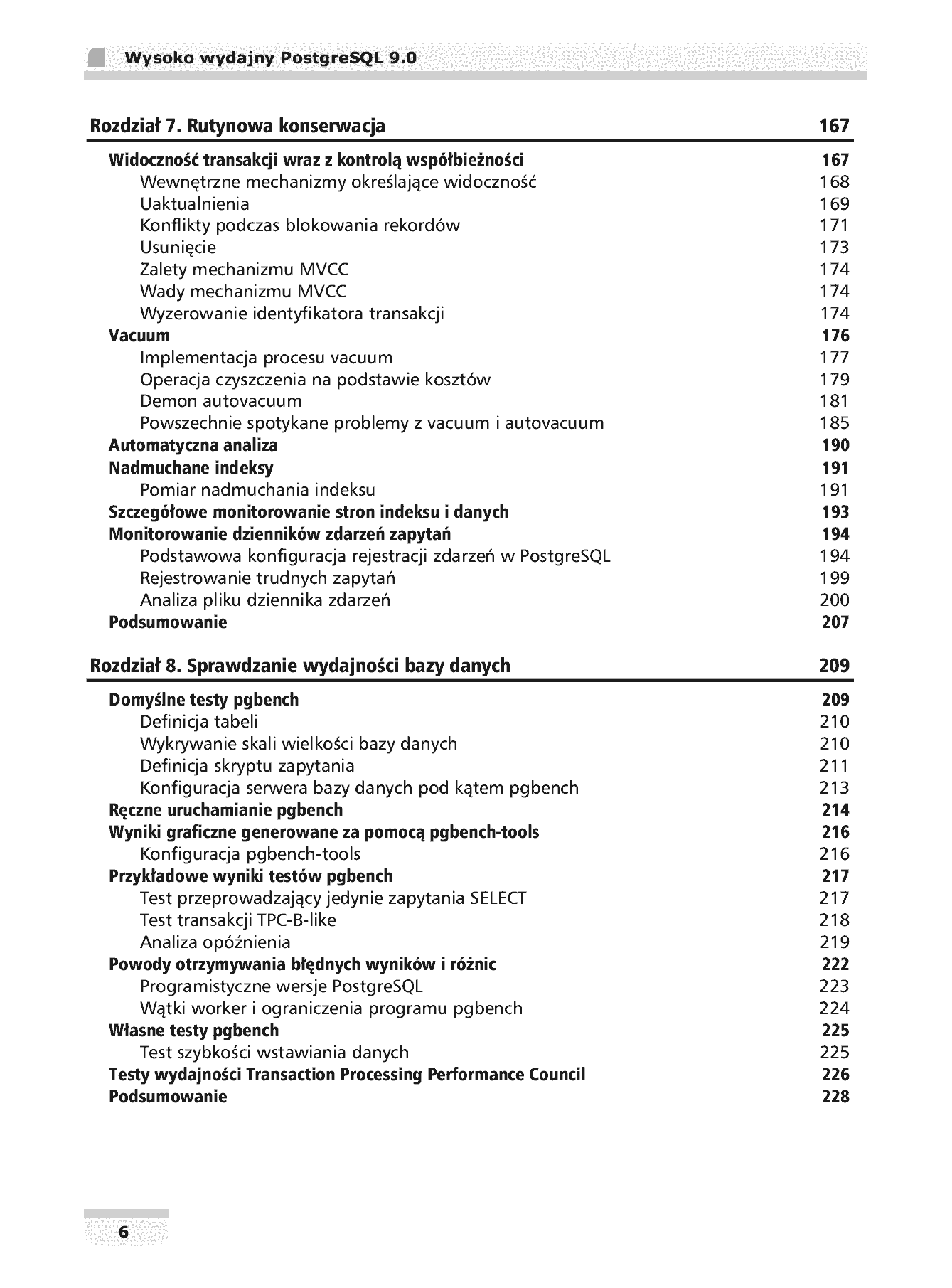 Fragment „Wysoko wydajny PostgreSQL 9.0” — strona 6 z 30