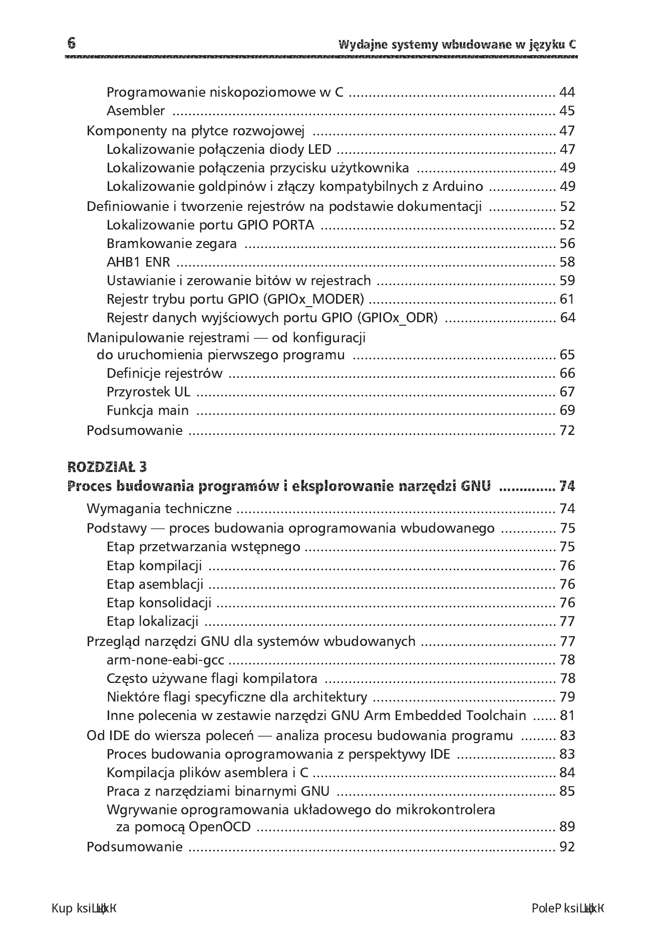 Fragment „Wydajne systemy wbudowane w języku C. Niskopoziomowe programowanie mikrokontrolerów ARM” — strona 4 z 30
