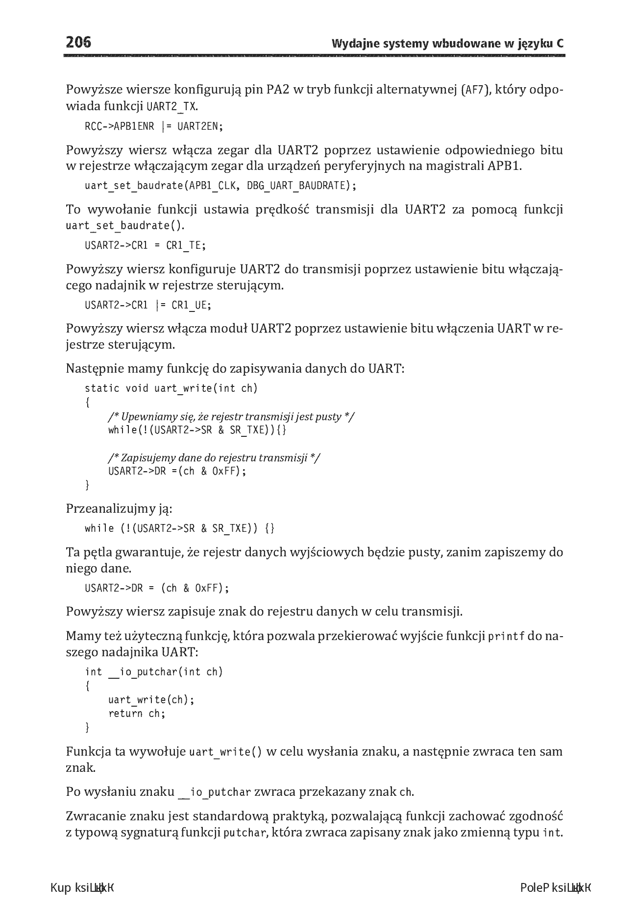 Fragment „Wydajne systemy wbudowane w języku C. Niskopoziomowe programowanie mikrokontrolerów ARM” — strona 30 z 30