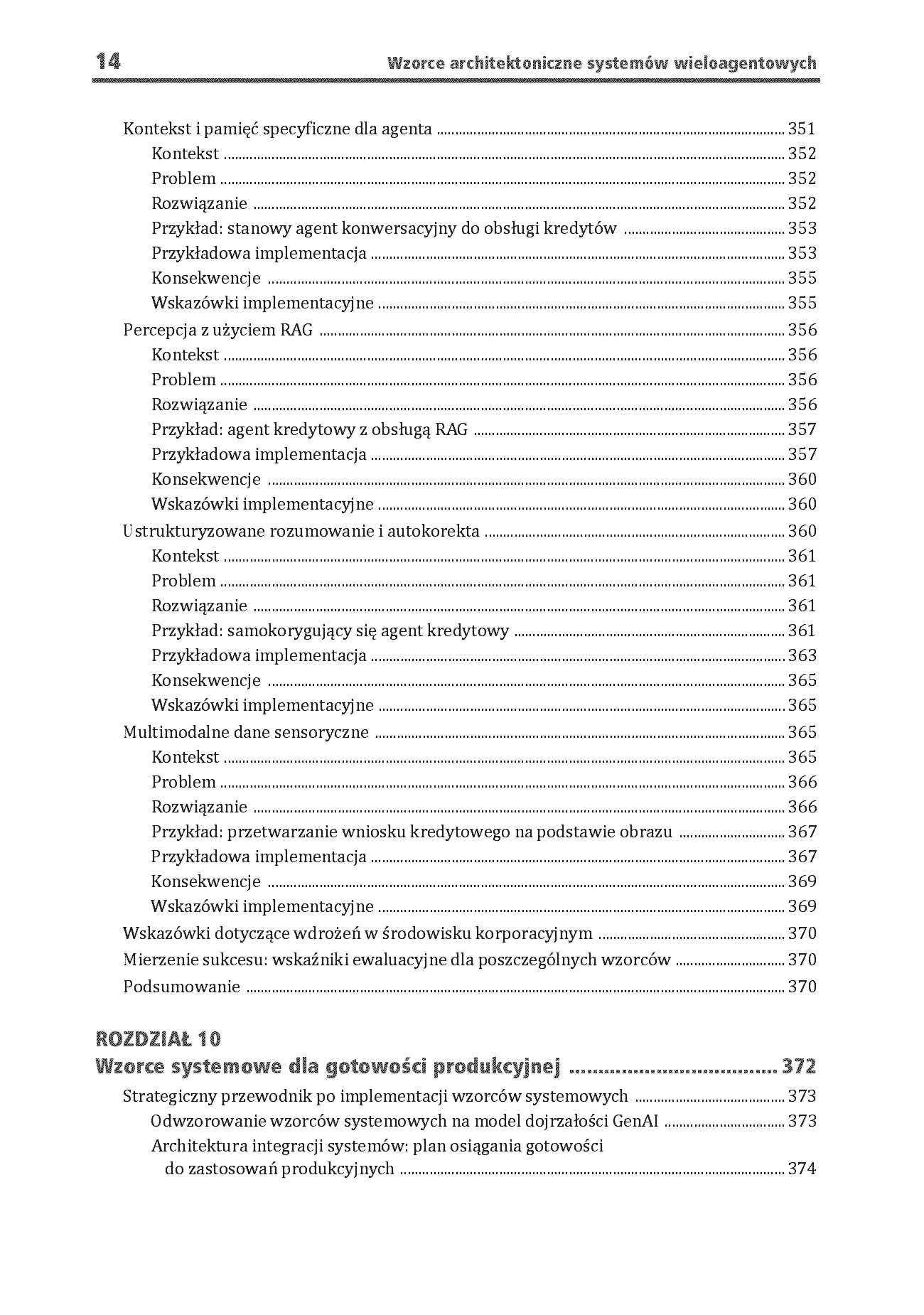 Fragment „Wzorce architektoniczne systemów wieloagentowych. Sprawdzone praktyki tworzenia GenAI, agentów, RAG, LLMOps oraz skalowalnych systemów AI” — strona 14 z 30