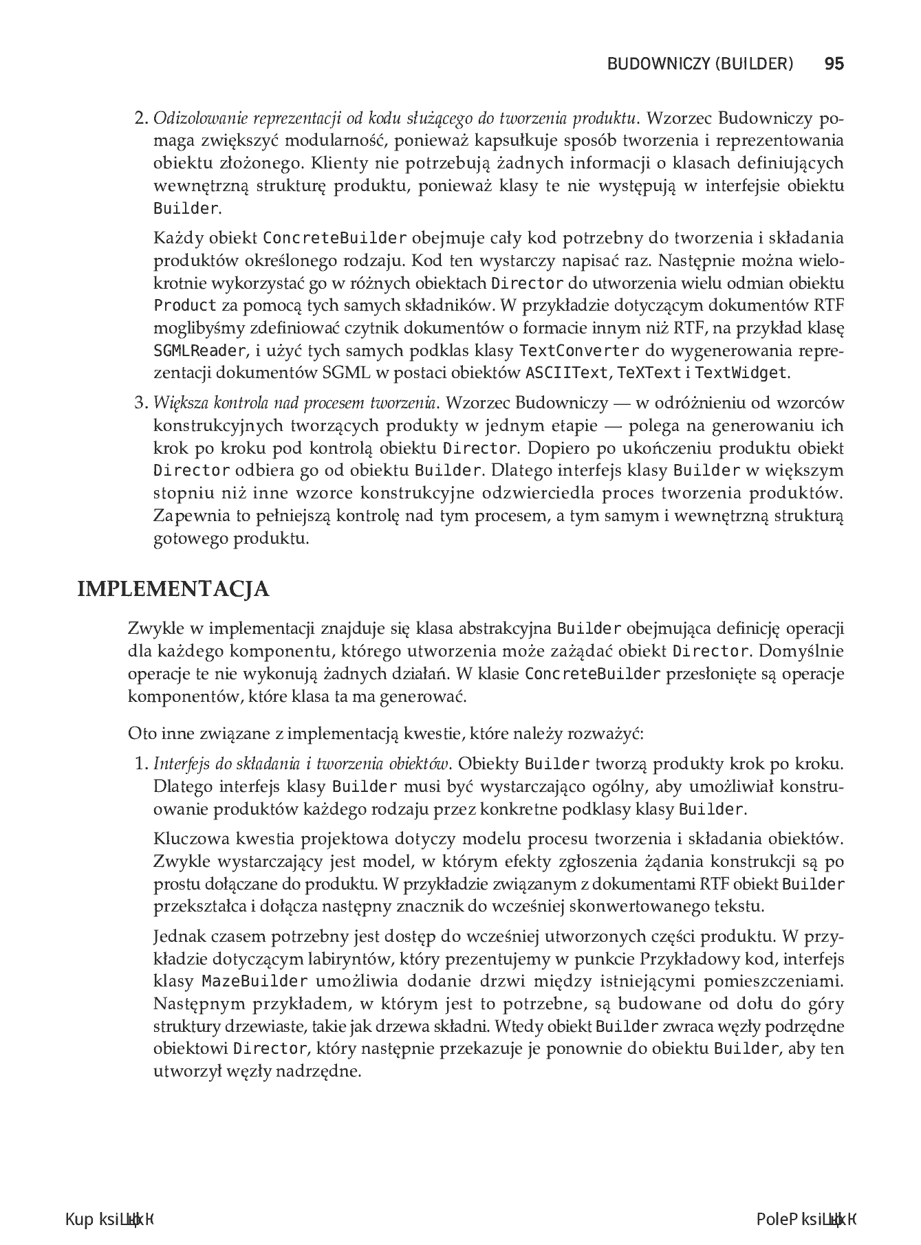 Fragment „Wzorce projektowe. Elementy oprogramowania obiektowego wielokrotnego użytku” — strona 13 z 30