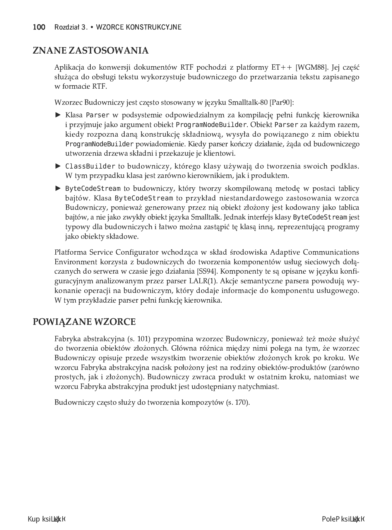 Fragment „Wzorce projektowe. Elementy oprogramowania obiektowego wielokrotnego użytku” — strona 18 z 30