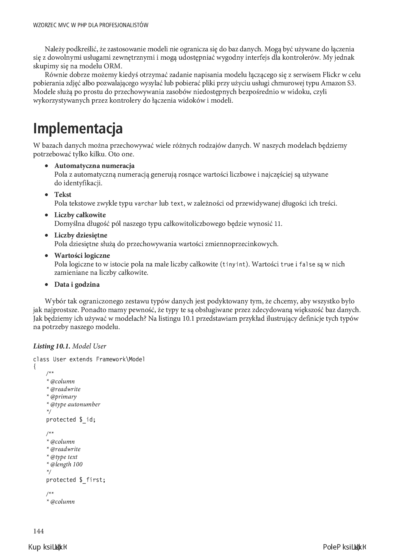 Fragment „Wzorzec MVC w PHP dla profesjonalistów” — strona 12 z 30