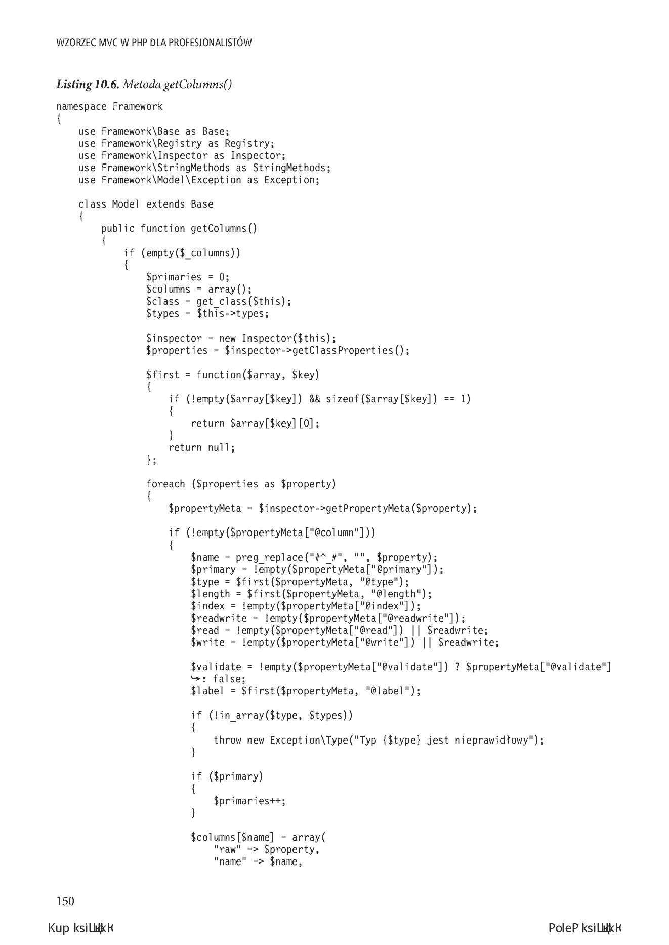 Fragment „Wzorzec MVC w PHP dla profesjonalistów” — strona 18 z 30