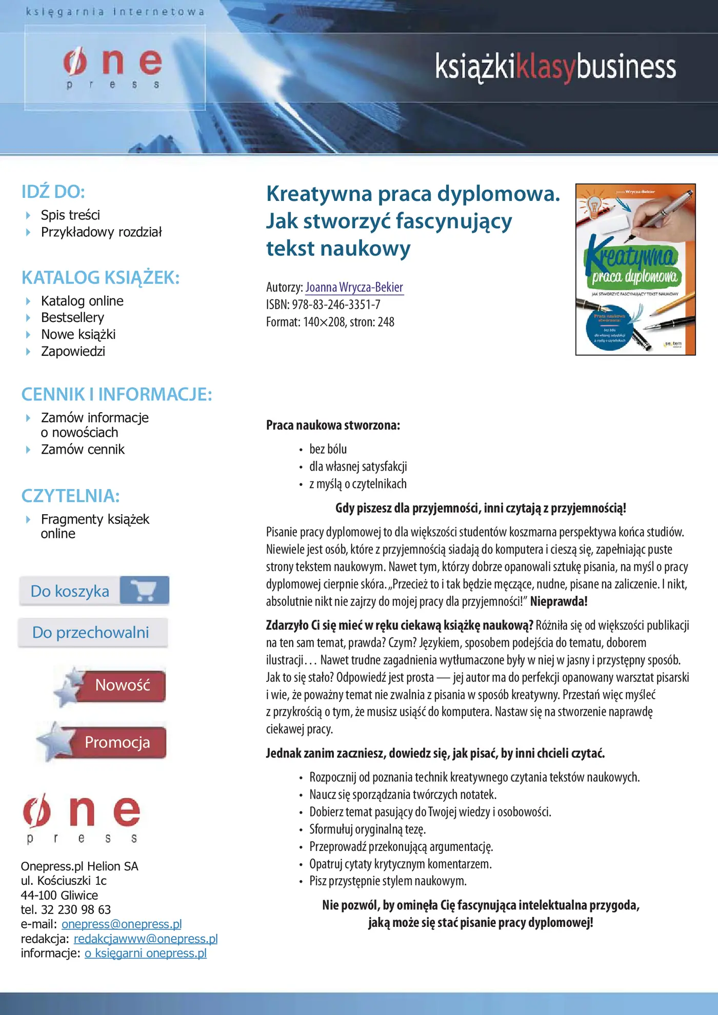 Fragment „Kreatywna praca dyplomowa. Jak stworzyć fascynujący tekst naukowy” — strona 1 z 15