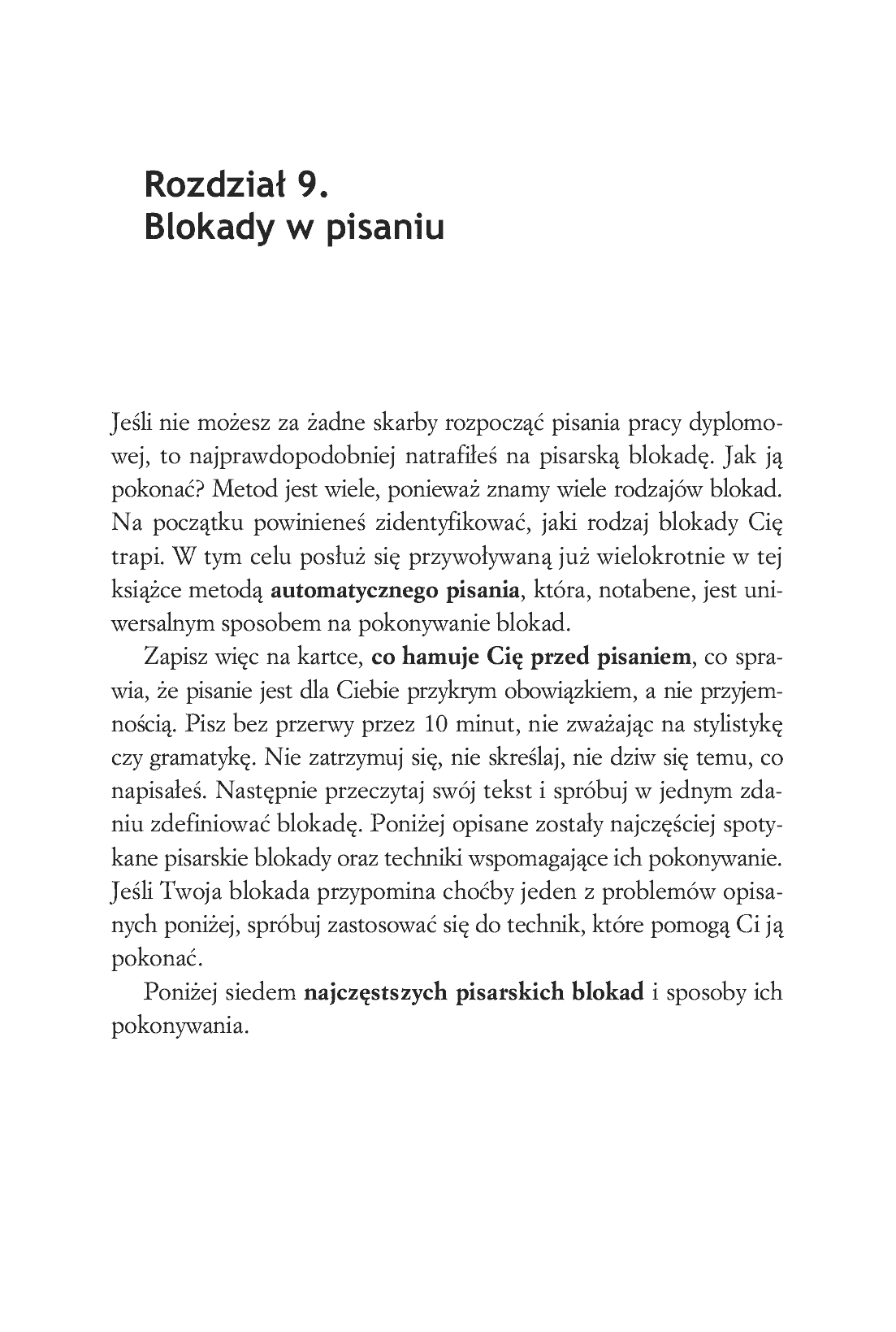 Fragment „Kreatywna praca dyplomowa. Jak stworzyć fascynujący tekst naukowy” — strona 9 z 15