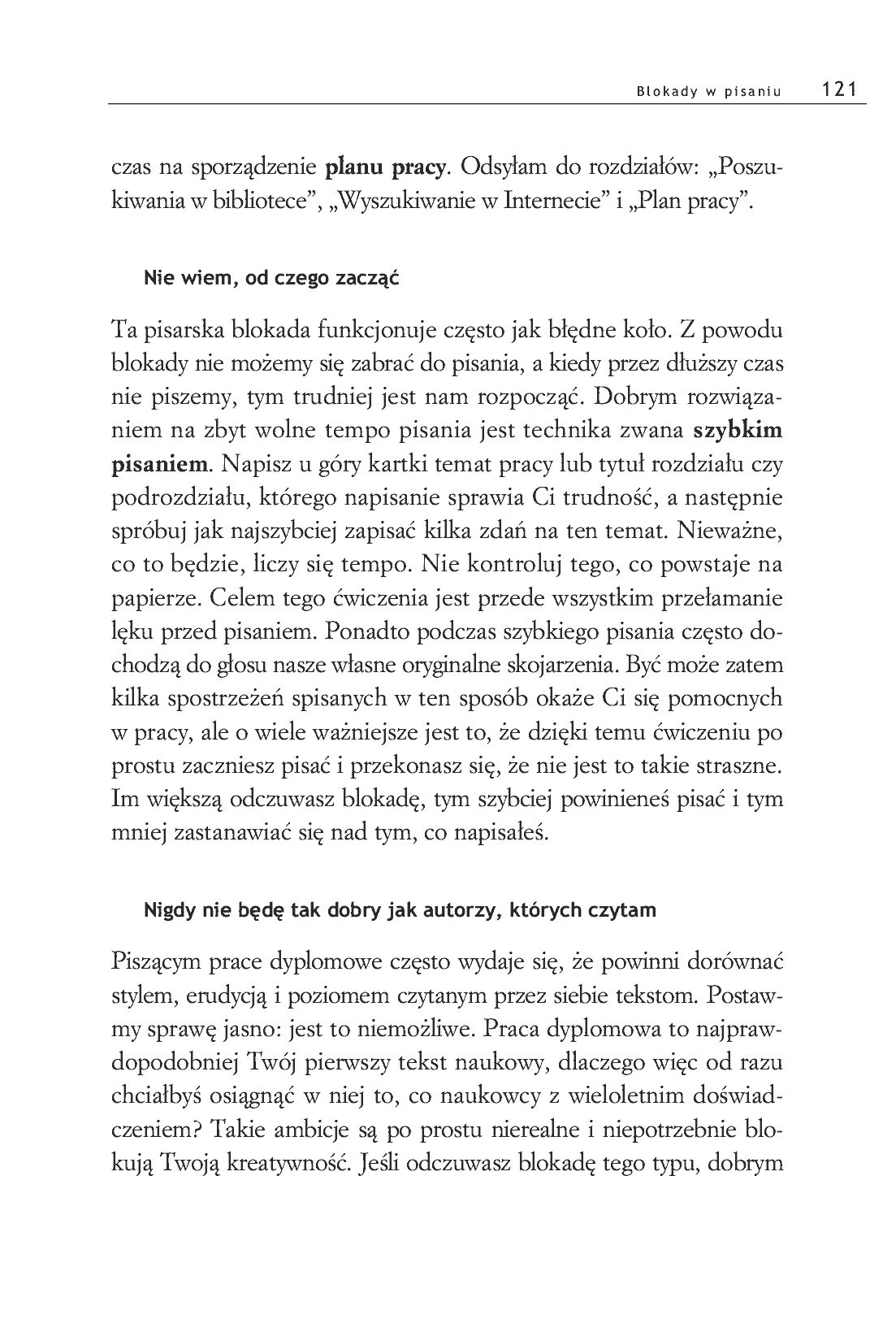 Fragment „Kreatywna praca dyplomowa. Jak stworzyć fascynujący tekst naukowy” — strona 11 z 15