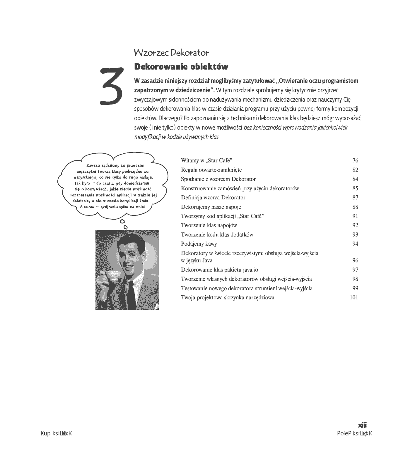 Fragment „Wzorce projektowe. Rusz głową! Tworzenie rozszerzalnego i łatwego w utrzymaniu oprogramowania obiektowego. Wydanie II” — strona 7 z 30