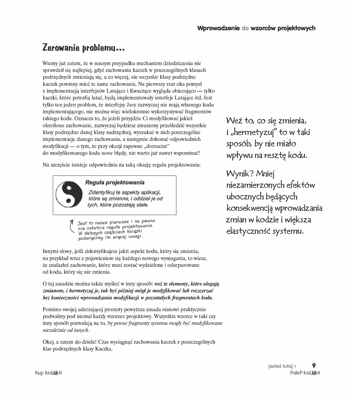 Fragment „Wzorce projektowe. Rusz głową! Tworzenie rozszerzalnego i łatwego w utrzymaniu oprogramowania obiektowego. Wydanie II” — strona 27 z 30