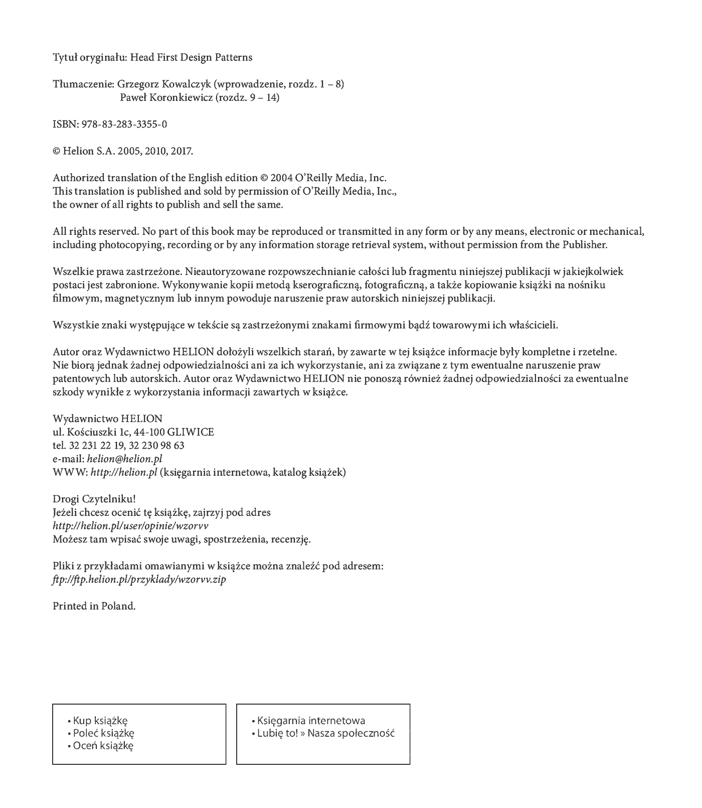 Fragment „Wzorce projektowe. Rusz głową!” — strona 2 z 30