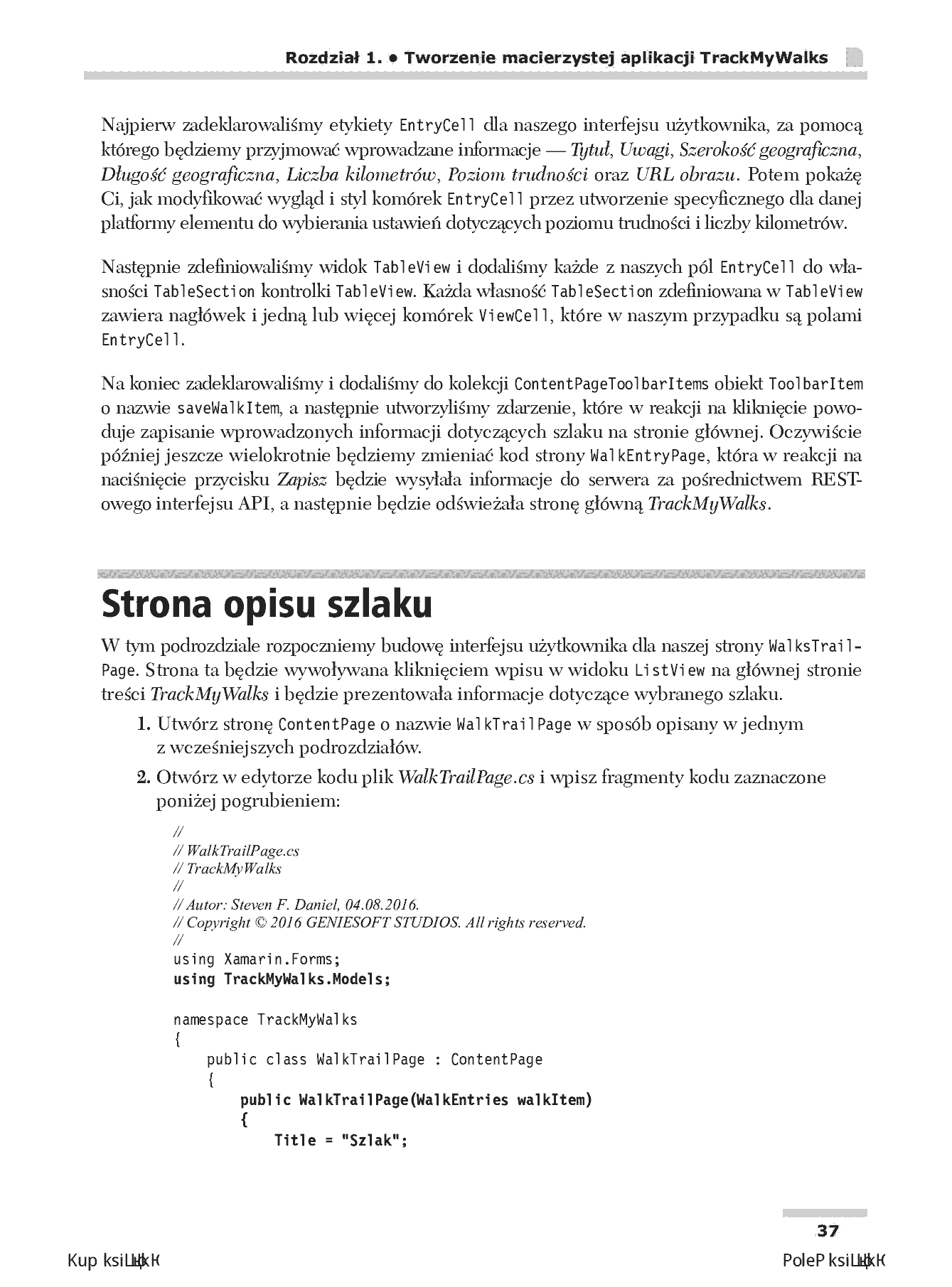 Fragment „Xamarin. Tworzenie interfejsów użytkownika” — strona 23 z 30