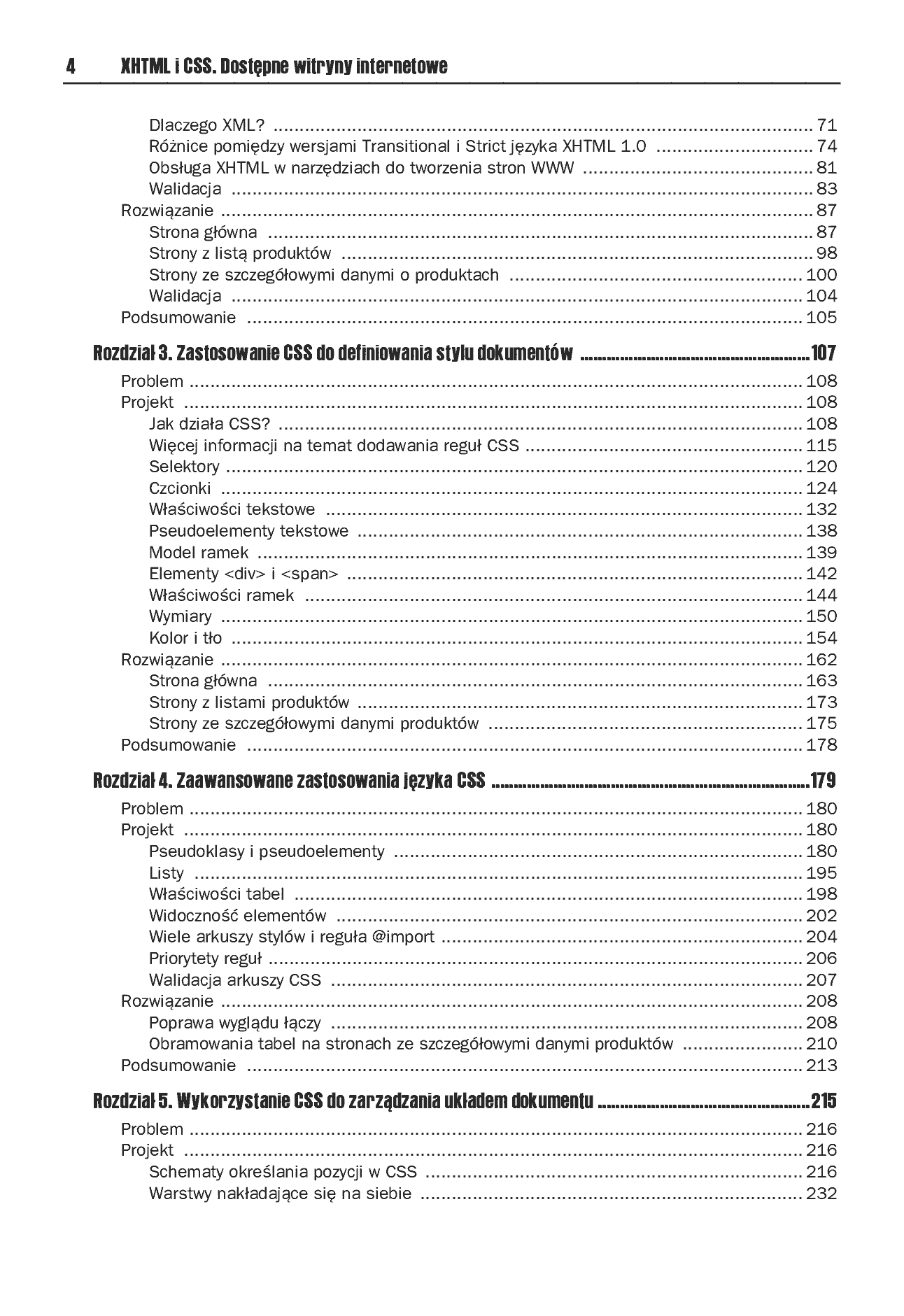 Fragment „XHTML i CSS. Dostępne witryny internetowe” — strona 3 z 30