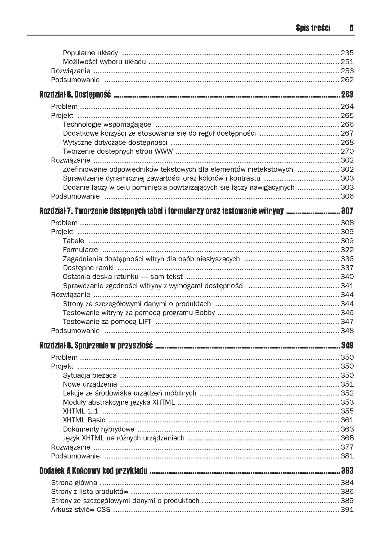Fragment „XHTML i CSS. Dostępne witryny internetowe” — strona 4 z 30