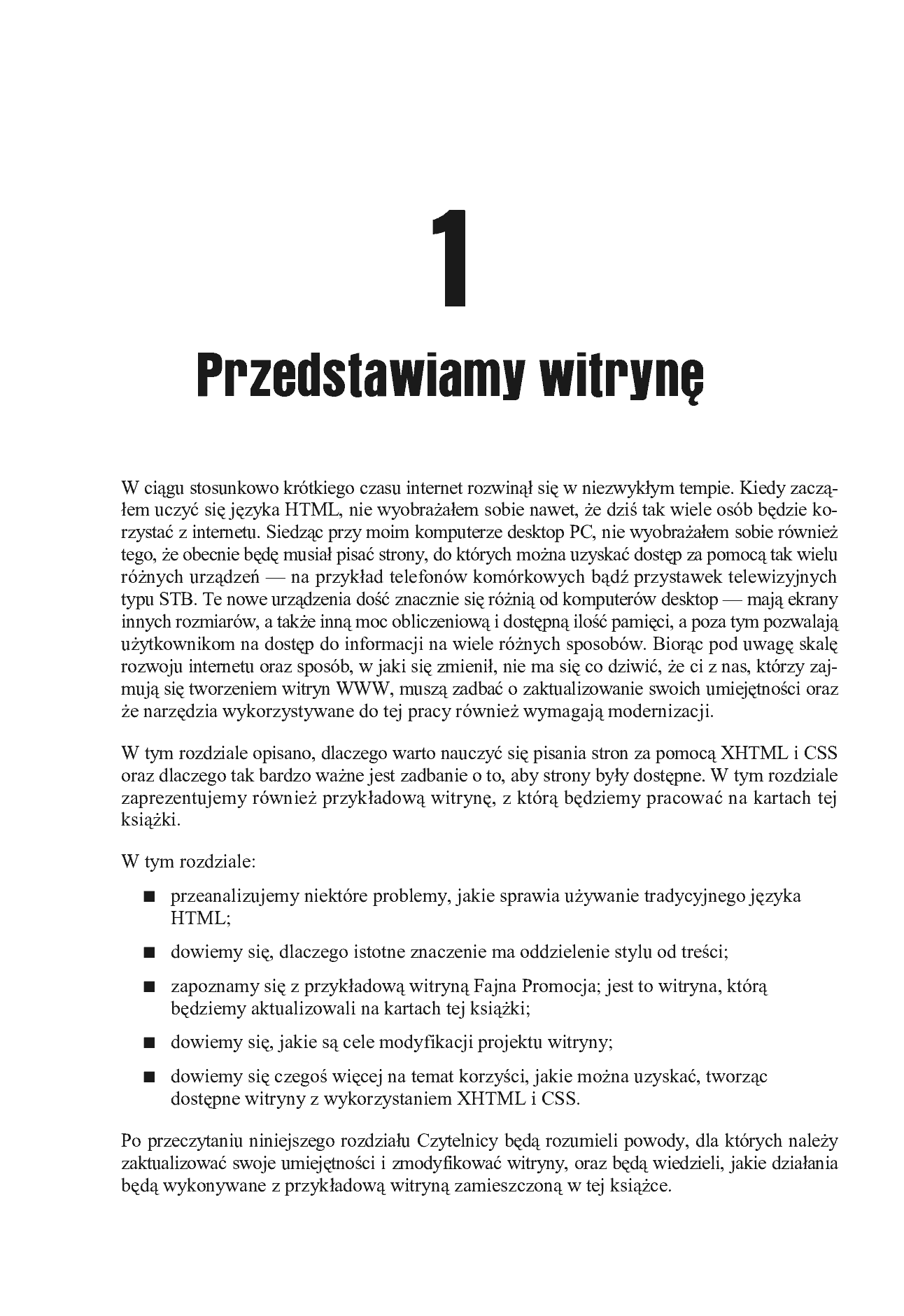 Fragment „XHTML i CSS. Dostępne witryny internetowe” — strona 6 z 30