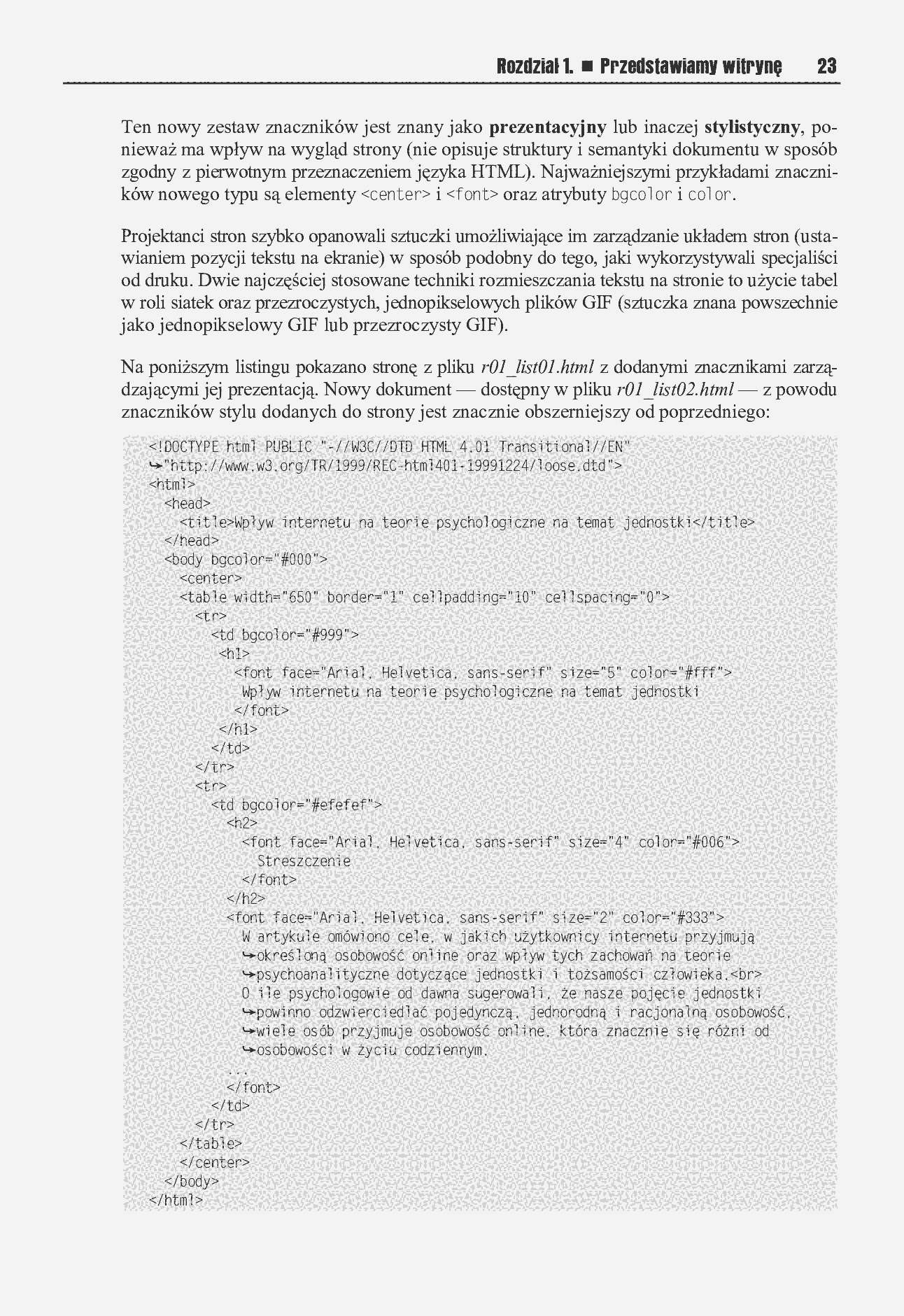 Fragment „XHTML i CSS. Dostępne witryny internetowe” — strona 12 z 30