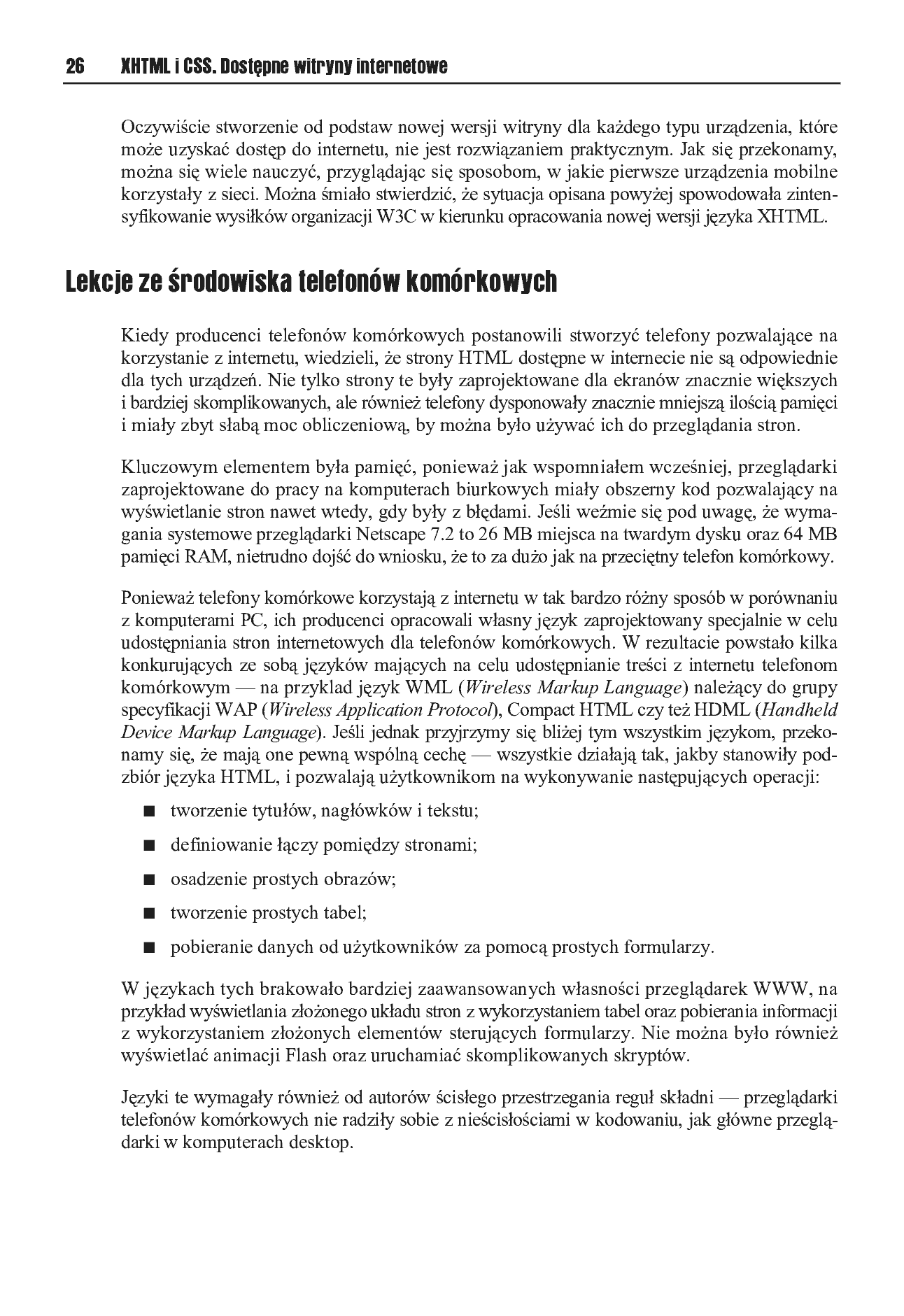 Fragment „XHTML i CSS. Dostępne witryny internetowe” — strona 15 z 30