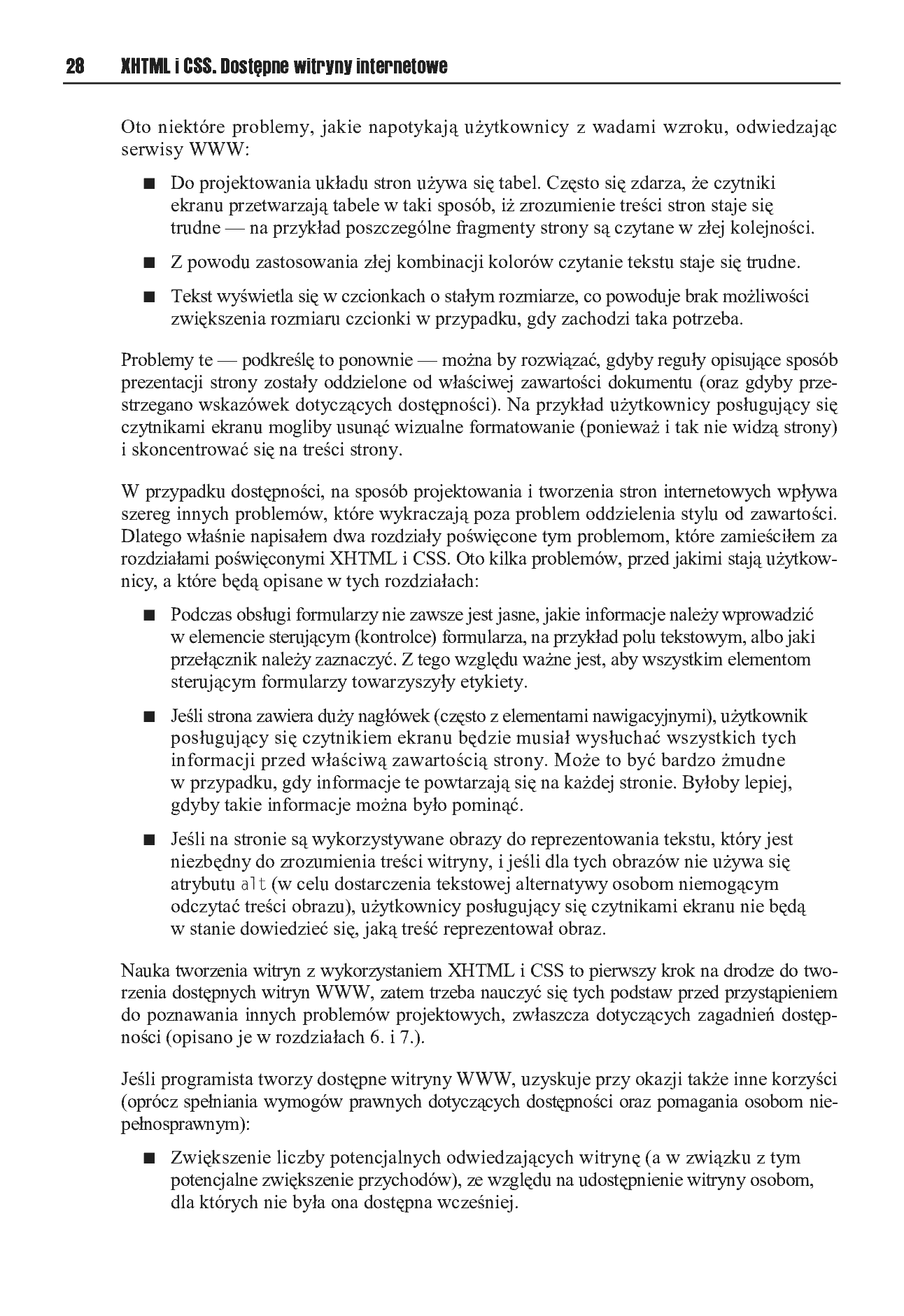 Fragment „XHTML i CSS. Dostępne witryny internetowe” — strona 17 z 30