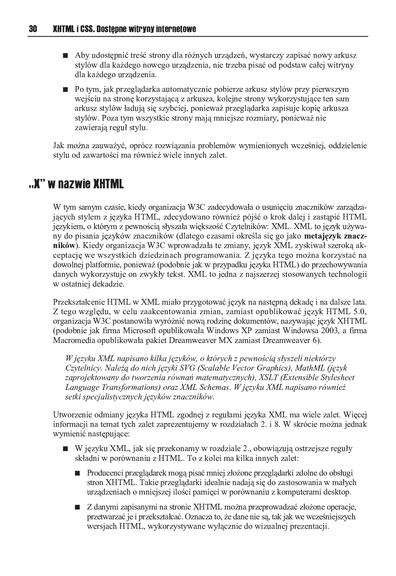 Fragment „XHTML i CSS. Dostępne witryny internetowe” — strona 19 z 30