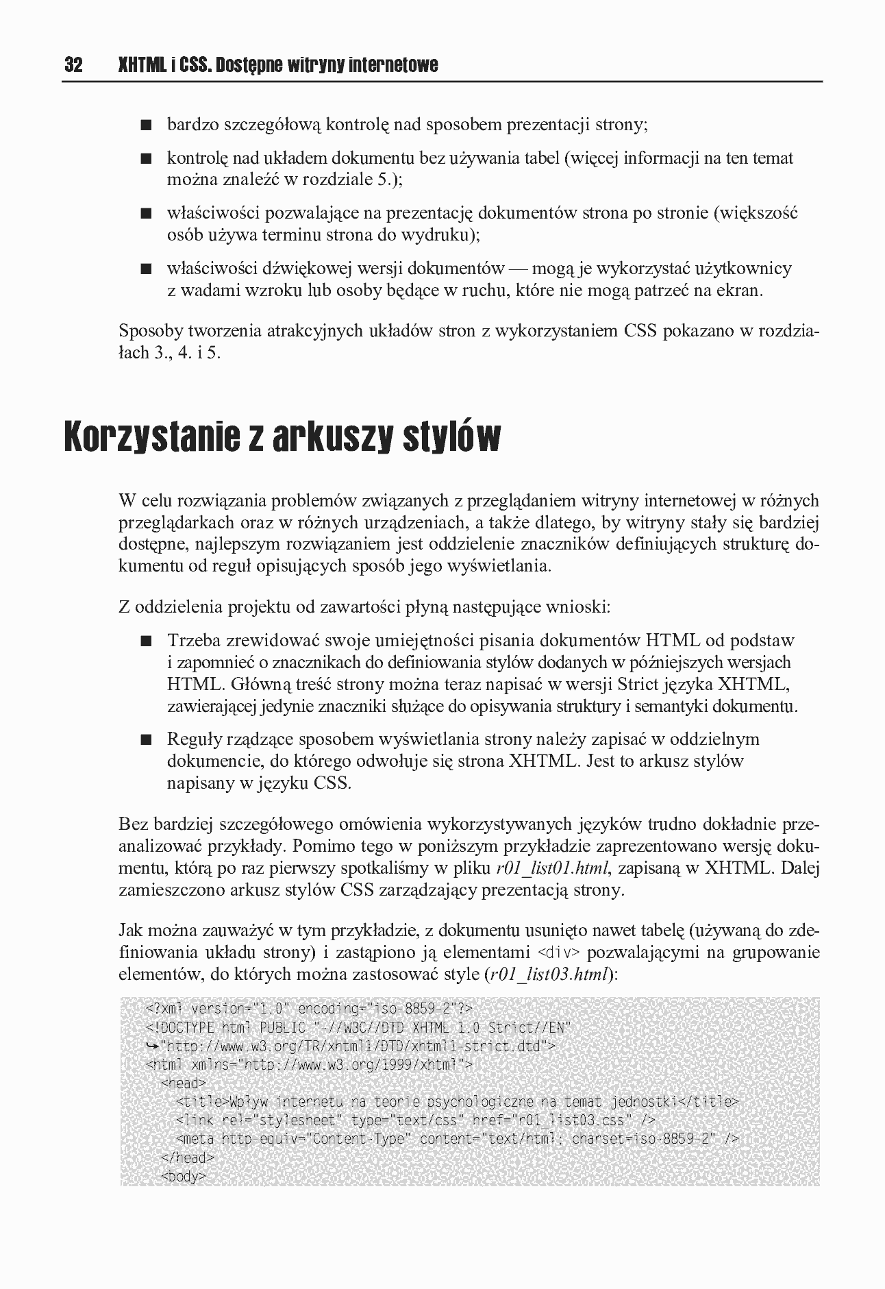 Fragment „XHTML i CSS. Dostępne witryny internetowe” — strona 21 z 30