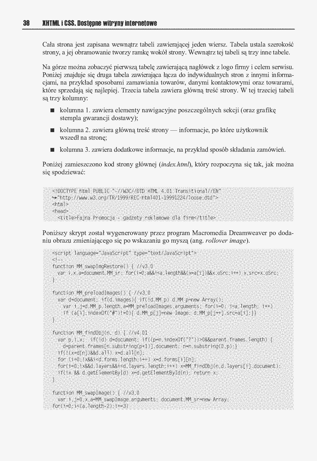 Fragment „XHTML i CSS. Dostępne witryny internetowe” — strona 27 z 30