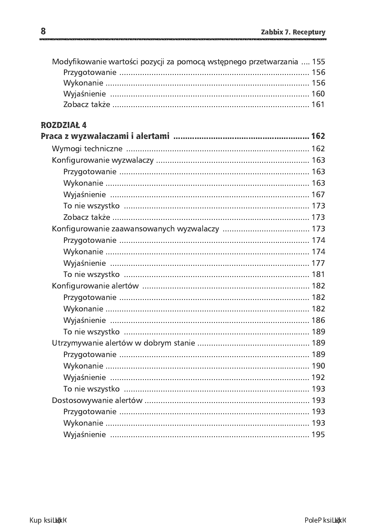 Fragment „Zabbix 7. Receptury. Nowe funkcje projektowania, wdrażania i optymalizacji monitoringu infrastruktury IT. Wydanie III” — strona 6 z 30
