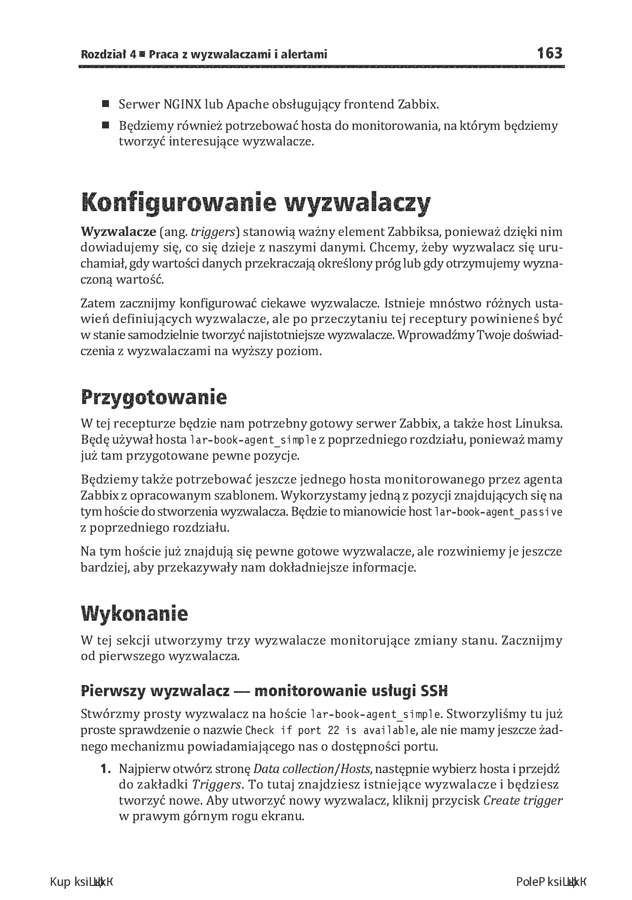Fragment „Zabbix 7. Receptury. Nowe funkcje projektowania, wdrażania i optymalizacji monitoringu infrastruktury IT. Wydanie III” — strona 17 z 30