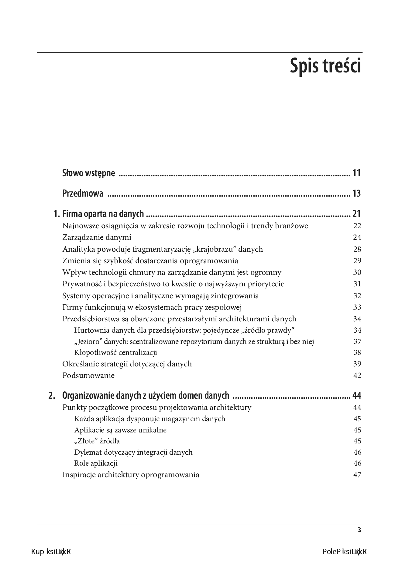 Fragment „Zarządzanie danymi w zbiorach o dużej skali. Nowoczesna architektura z siatką danych i technologią Data Fabric. Wydanie II” — strona 3 z 30