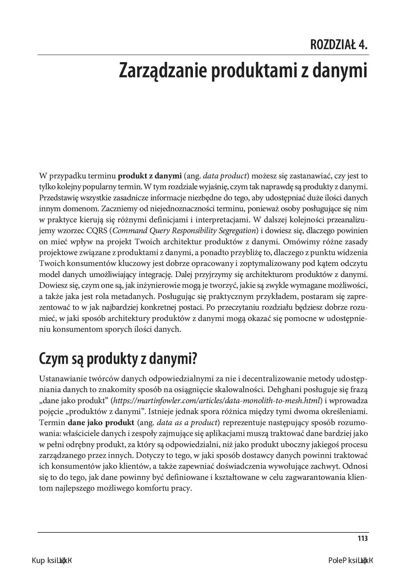 Fragment „Zarządzanie danymi w zbiorach o dużej skali. Nowoczesna architektura z siatką danych i technologią Data Fabric. Wydanie II” — strona 11 z 30
