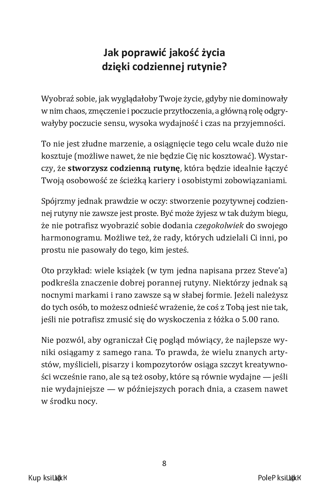 Fragment „Wykorzystaj lepiej każdy dzień. Jak zoptymalizować 6 kluczowych obszarów codziennej rutyny” — strona 6 z 30