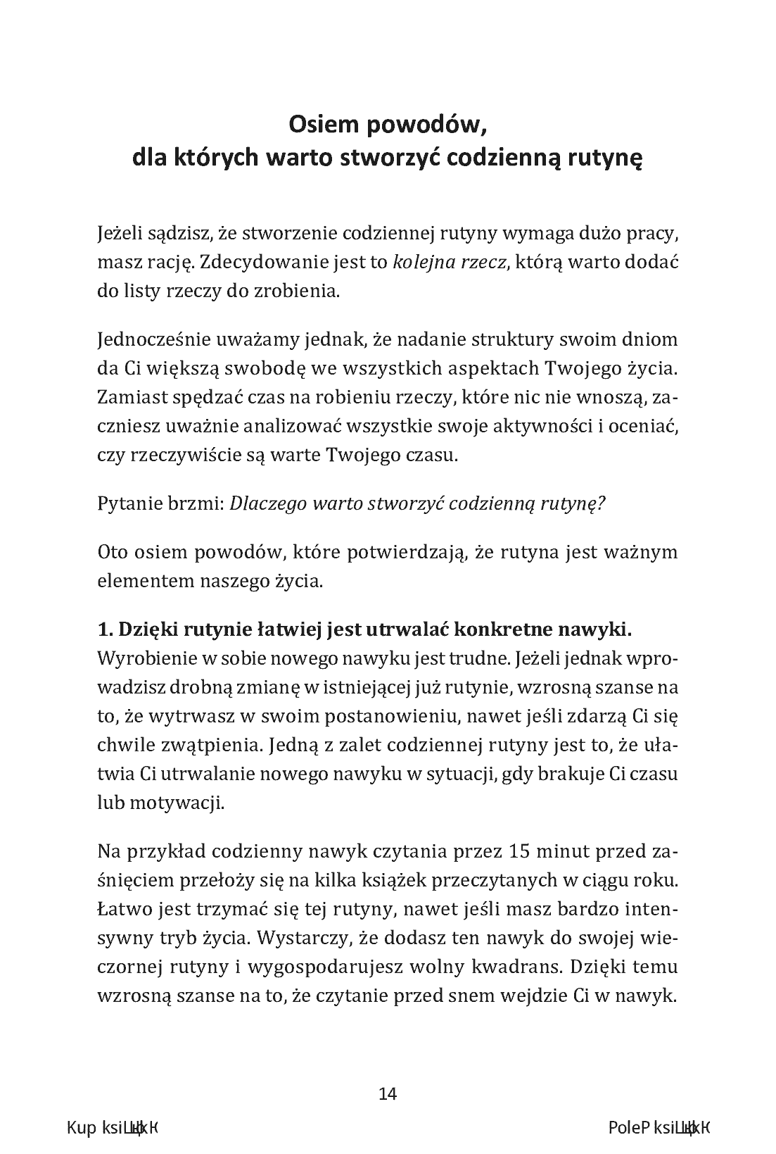 Fragment „Wykorzystaj lepiej każdy dzień. Jak zoptymalizować 6 kluczowych obszarów codziennej rutyny” — strona 12 z 30