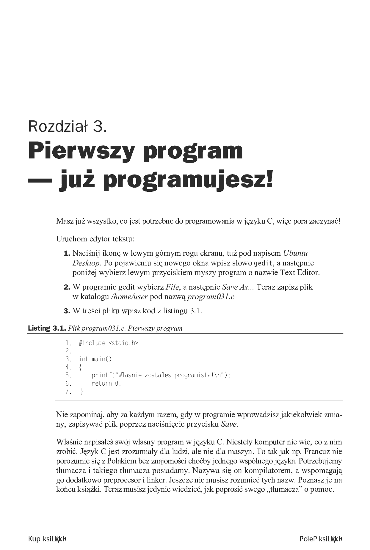 Fragment „Zabawa w programowanie. Język C dla nastolatków” — strona 5 z 16