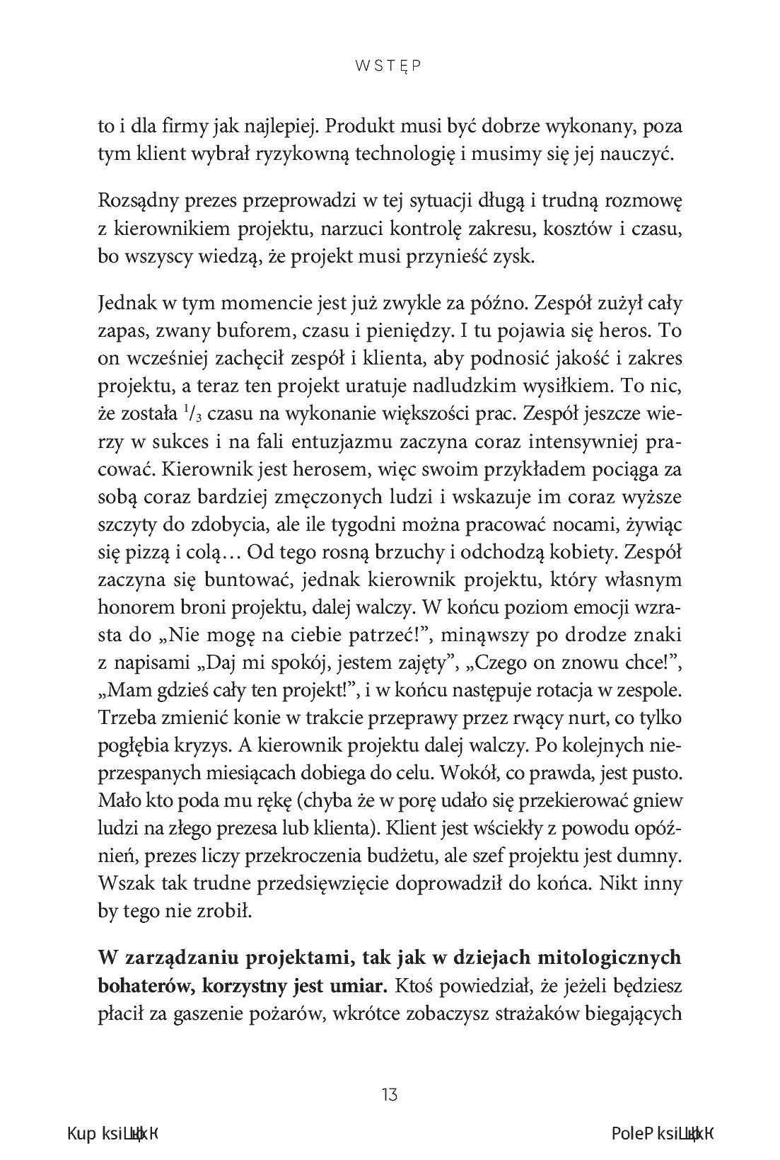 Fragment „Zarządzanie projektami dla początkujących. Jak zmienić wyzwanie w proste zadanie. Wydanie III poszerzone” — strona 13 z 16