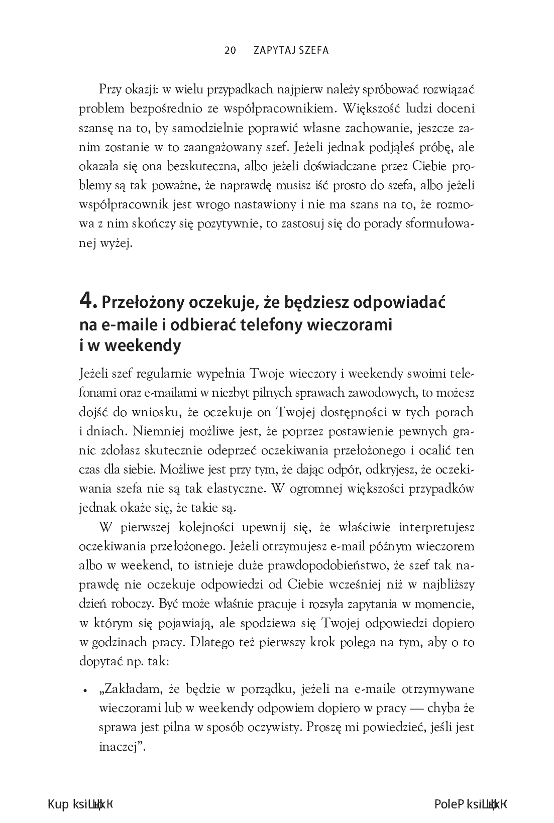 Fragment „Zapytaj szefa. Jak się dogadać w trudnych sytuacjach z przełożonym, podwładnymi i kolegami z działu” — strona 12 z 30