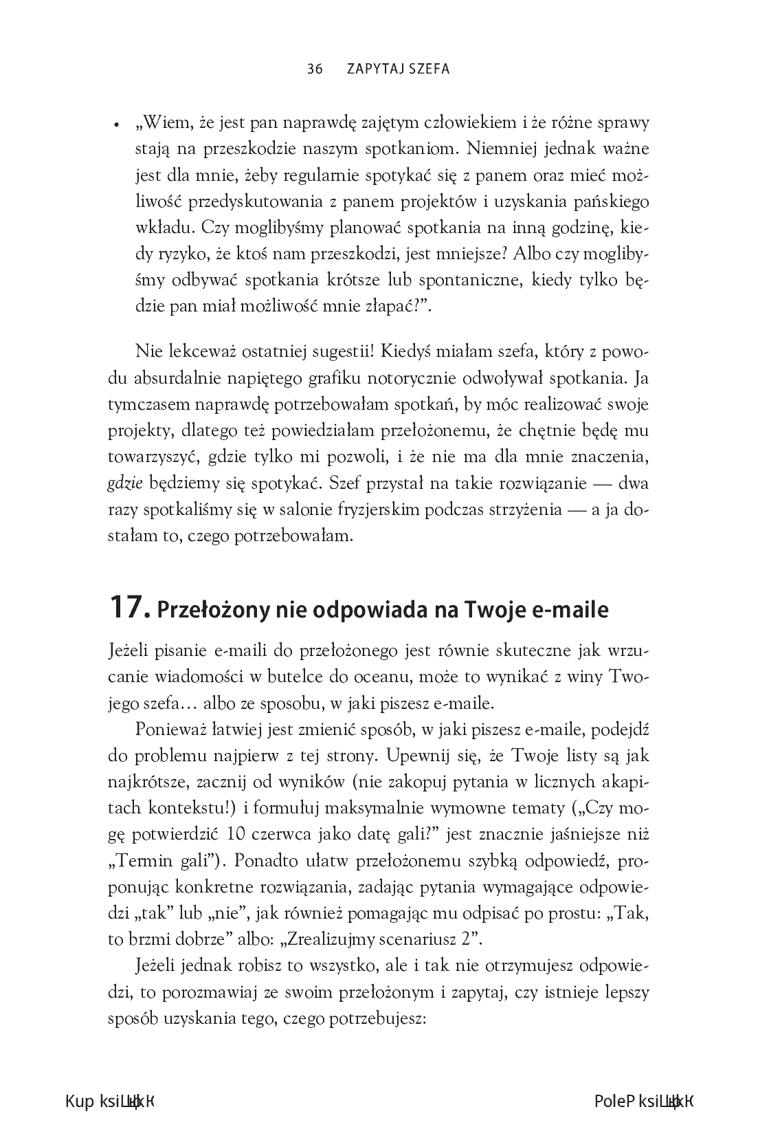 Fragment „Zapytaj szefa. Jak się dogadać w trudnych sytuacjach z przełożonym, podwładnymi i kolegami z działu” — strona 28 z 30