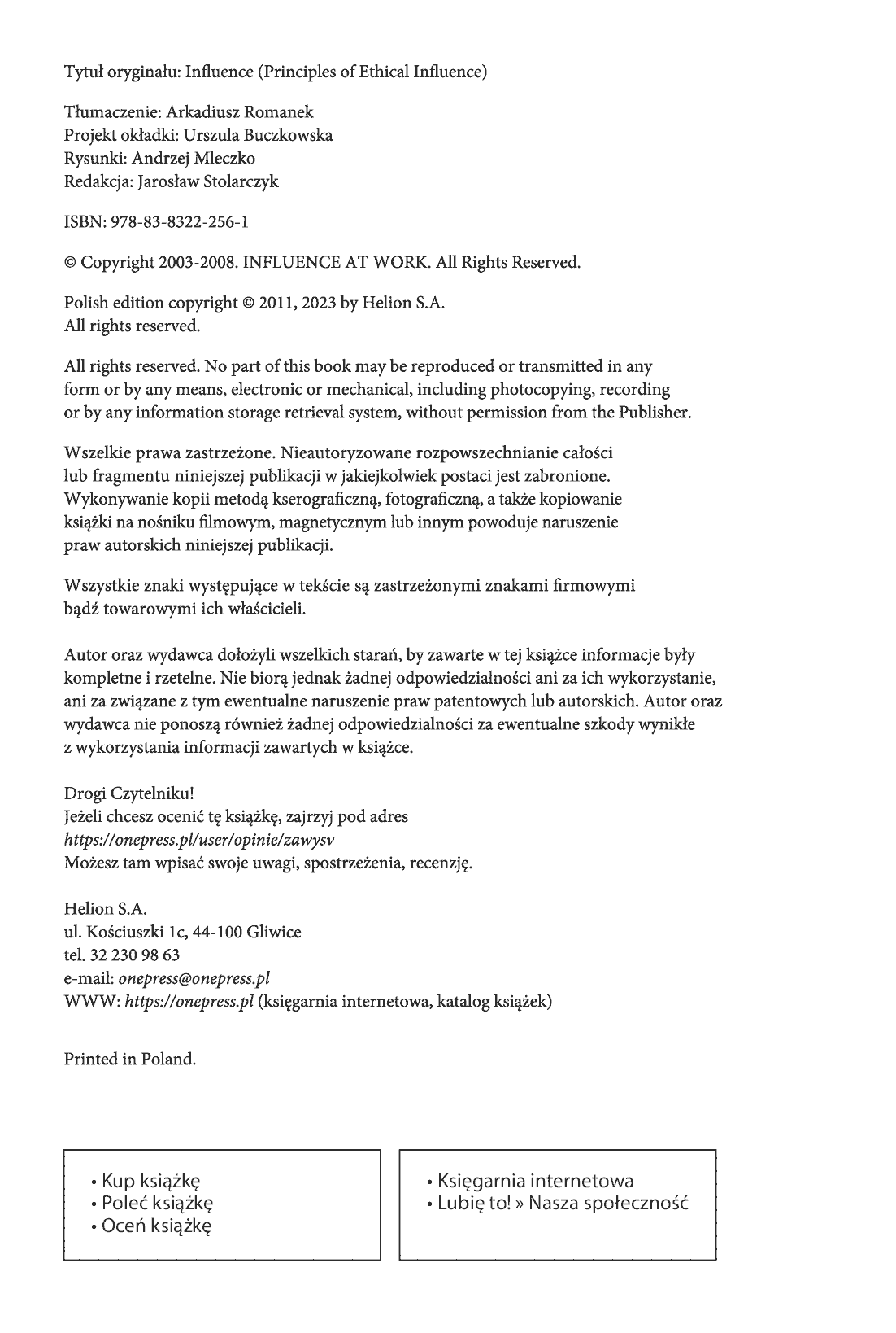 Fragment „Zasady wywierania wpływu na ludzi. Szkoła Cialdiniego” — strona 2 z 22
